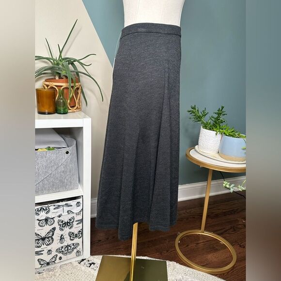 Eileen Fisher Petite Merino Wool Midi Skirt NWT | A-Line Capsule Wardrobe Medium - Picture 4 of 10